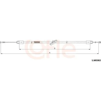 Lanko parkovací brzdy Tažné lanko, parkovací brzda COFLE 1.ME002