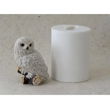 Forma na odlévání Silikonová forma - Sova bílá 110 x 90 x 160 mm