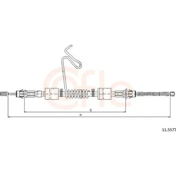 Brzdový systém Tažné lanko, parkovací brzda COFLE 11.5577