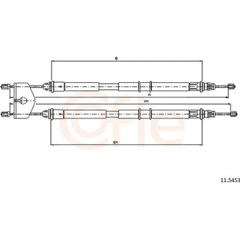 Auto-moto Tažné lanko, parkovací brzda COFLE 11.5453