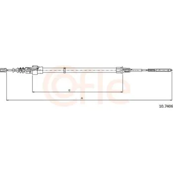 Lanko parkovací brzdy Tažné lanko, parkovací brzda COFLE 10.7406
