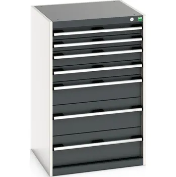 Skříňka Bott Cubio - 7 zásuvek, 650 mm šířka Výška [mm]: 1000, Hloubka [mm]: 650