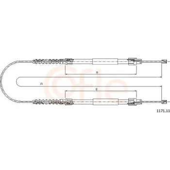 Auto-moto Tažné lanko, parkovací brzda COFLE 1171.11