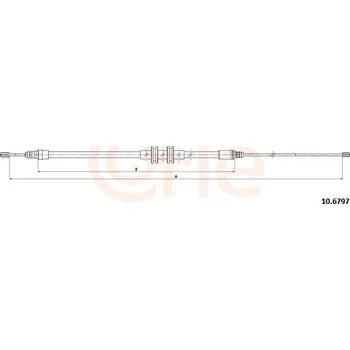 Auto-moto Lanovod parkovací brzdy COFLE 10.6797