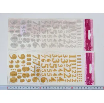 samolepka Samolepky - Třpytivé ČÍSLICE STŘÍBRNÉ