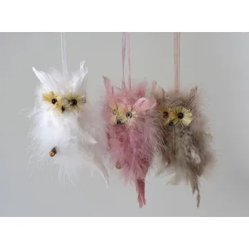 Sovička z pírek HNĚDÁ