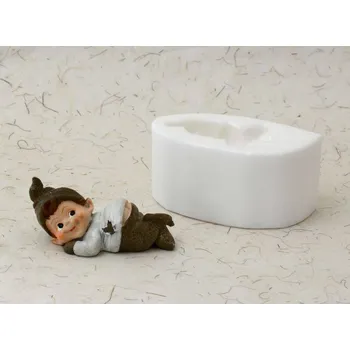 Silikonová forma - Miminko skřítek chlapeček 80 x 38 x 35 mm