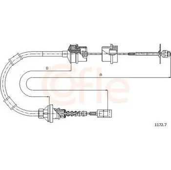 Spojkové lanko Tažné lanko, ovládání spojky COFLE 1172.7