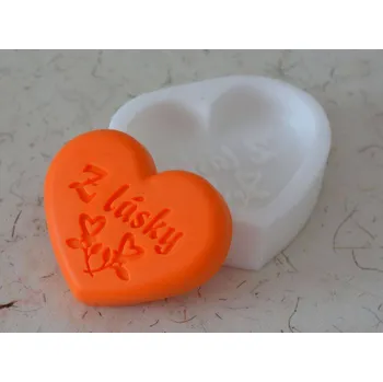 Silikonová forma - mýdlo Z LÁSKY © 80 x 68 x 15 mm