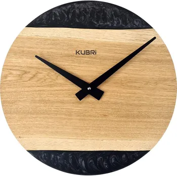 Hodiny KUBRi 0181 - Luxusní dubové hodiny s doplňky z epoxidu