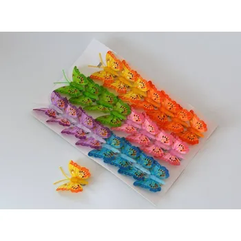 Motýlek Motýlek s klipem 5 cm - vzor 6 ŽLUTÝ