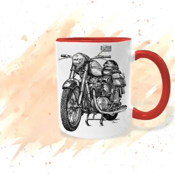 Hrnek - motocykl Jawa Barva: Červená