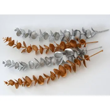 umělá květina Umělé květiny - stonek Eukalyptu ZLATÝ