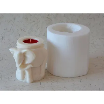 Svícen Silikonová forma - svícen válec SLON na čaj. svíčku