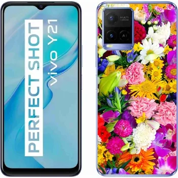 Pouzdro na mobilní telefon Gelový kryt mmCase na Vivo Y21/Y21s/Y33s - květiny 12