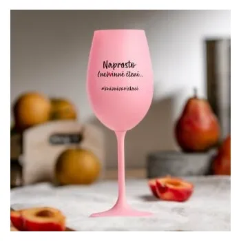 Sklenice Závislácká sklenička: Nevinné čtení (růžová)