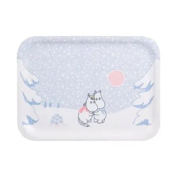 Servírovací tác Moomin Let It Snow 27x20 cm