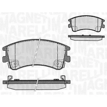 Brzdová destička Sada brzdových destiček, kotoučová brzda MAGNETI MARELLI 363916060295