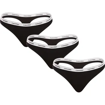 Kalhotky 3PACK dámská tanga Calvin Klein černé (QD5209E-UB1) XL QD5209E-UB1 Možnost vrácení zboží ZDARMA do 120 dnů!