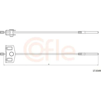 Lanko parkovací brzdy Lanovod parkovací brzdy COFLE 17.0349