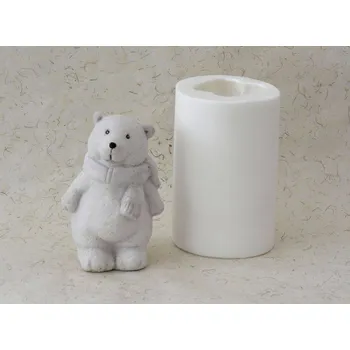 Silikonová forma - Lední medvěd VELKÝ 110 x 90 x 165 mm