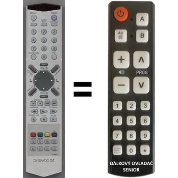 Dálkový ovladač DAEWOO R-52M17 náhradní dálkový ovladač pro seniory