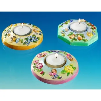 Forma na odlévání sádry, model. hmot - Svícny 2 ks - H