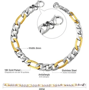 Náramek Unisex náramek z nerezové oceli - mix 02,10mm