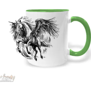 Hrnek - Jednorožec Barva: Zelená