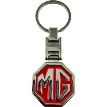 Přívěšek na klíče MG červený kovový, včetně kroužku na klíče