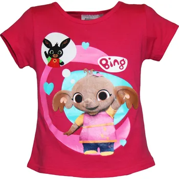 Dívčí triko - SETINO Králíček Bing 962-622, růžová sytě Barva: Růžová tmavší, Velikost: 104