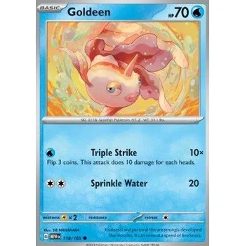 Sběratelská karetní hra Pokémon MEW 118/165 Goldeen - 151 Stav: Near Mint, Verze: REVERSE HOLO