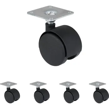 Walteco Nábytkové kolečko s plotnou, průměr 40 mm, nosnost 25 kg Množství: 5 ks