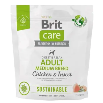 Brit Care Dog Sustainable Adult Medium Breed Chicken/Insect, 1 kg