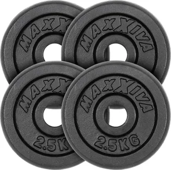 MAXXIVA Sada 4 závaží na činky celkem 10 kg, litina, černá