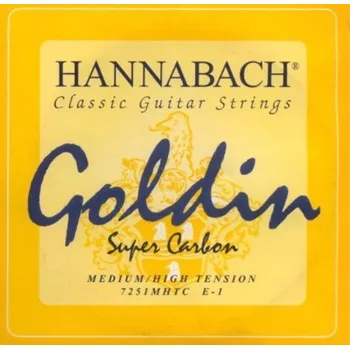 Struna pro kytaru a smyčcový nástroj Hannabach Struny pro klasickou kytaru série 725 Medium/High Tension GoldinE1 Goldin 7251MHTC 5936