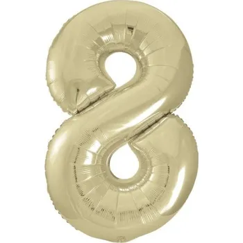Balónek Balónek fóliový narozeniny číslo 8 zlatý 86cm 53838