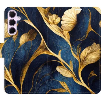 Pouzdro na mobilní telefon Flipové pouzdro iSaprio - GoldBlue - Samsung Galaxy A55 5G