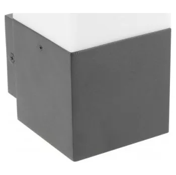 Nástěnné svítidlo Zahradní svítidlo LARGO-AU, E27, MAX. 15 W, IP44, AC 220–240 V, 50–60 Hz, nástěnné horní rovné, grafit