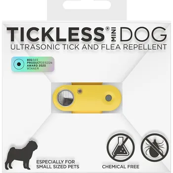 Antiparazitikum pro psa TICKLESS Mini dog Nabíjecí ultrazvukový odpuzovač klíšťat a blech Marigold