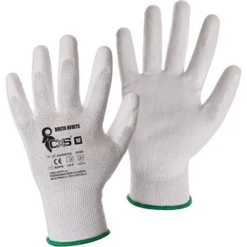 Pracovní oblečení Pracovní rukavice bílé, máčené, velikost 10