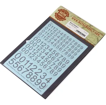 Plastikový model Matho Models Decal Numbers - large, black, type 1