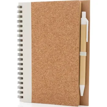 Blok Korkový poznámkový blok s kroužkovou vazbou a perem - P774.273