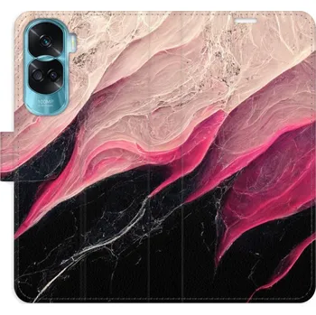 Pouzdro na mobilní telefon Flipové pouzdro iSaprio - BlackPink Marble - Honor 90 Lite 5G