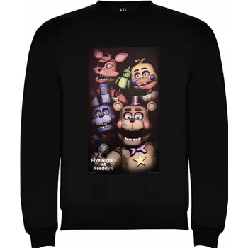 Chlapecká mikina Mikina bez kapuce FNaF Barva: černá, Velikost: 122/128 - 7/8let