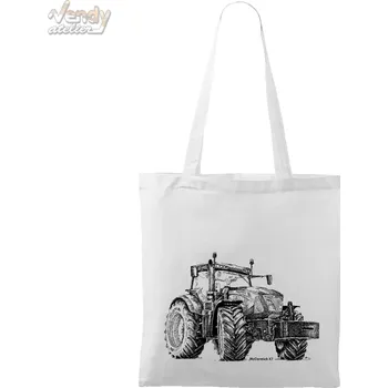 Plátěná taška - Traktor McCormick X7 Barva: Bílá