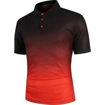 Pánské tričko s gradientem Barva: Červená, Velikost: XXS