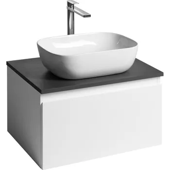 Koupelnový nábytek ALTAIR skříňka s deskou 62,5 cm, bílá/antracit břidlice