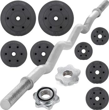 MAXXIVA Litinový obouruční set se závažím, 120 cm, 23,5kg