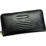 Elegantní dámská kožená peněženka s hadím vzorem Laurenn, černá